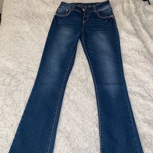 Wired Heart Women's Jeans Size 14 Boot Cut Embellished